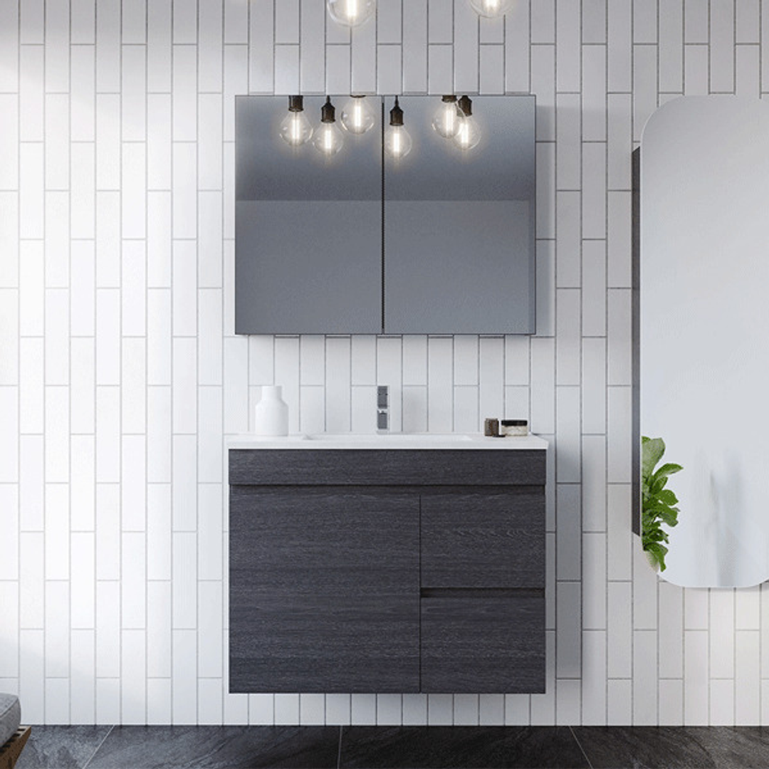 TIMBERLINE BARGO VANITY 1500MM CENTRE BOWL ALPHA TOP WALL HUNG