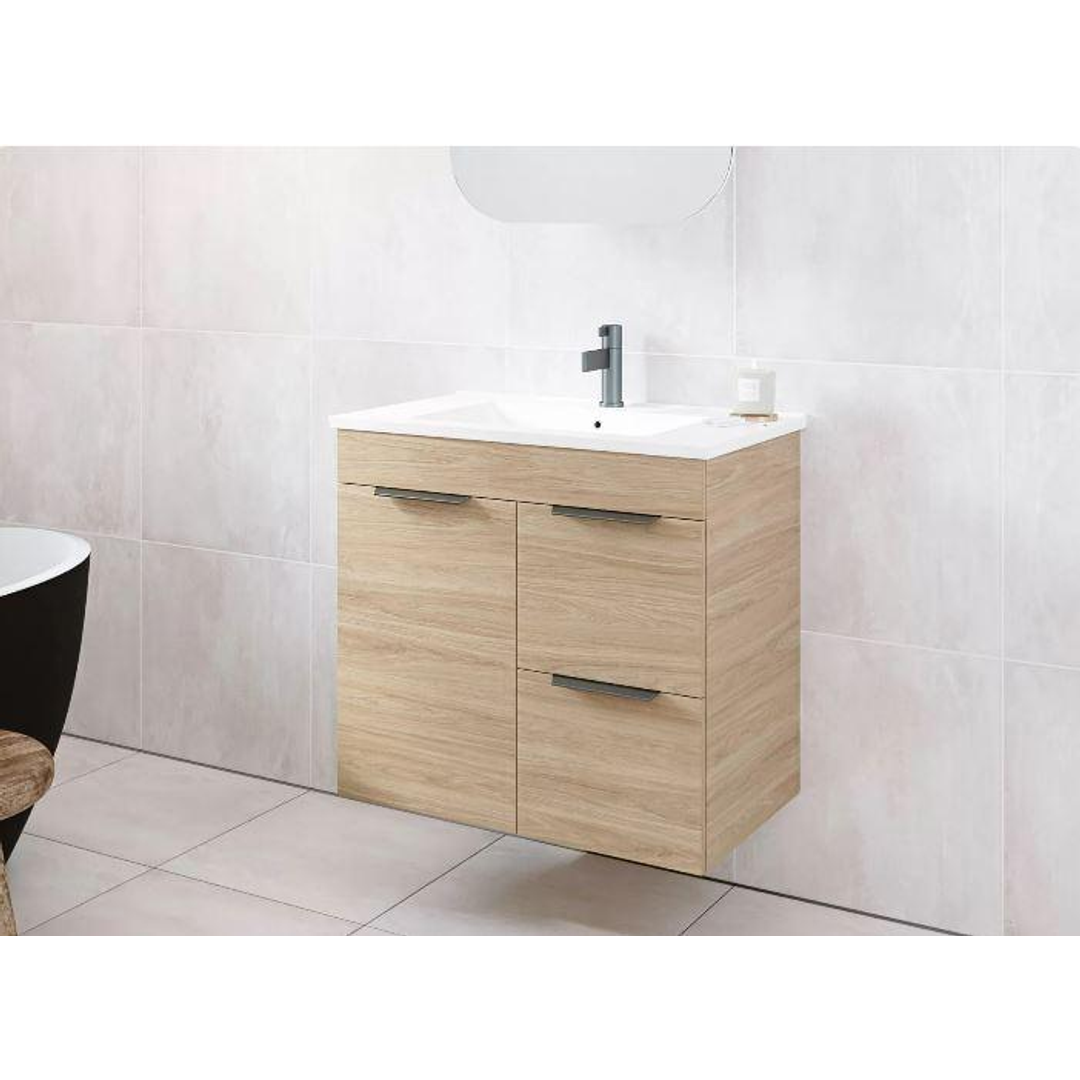 TIMBERLINE BARGO VANITY 600MM CENTRE WG BASIN SILKSURFACE UC TOP WALL HUNG