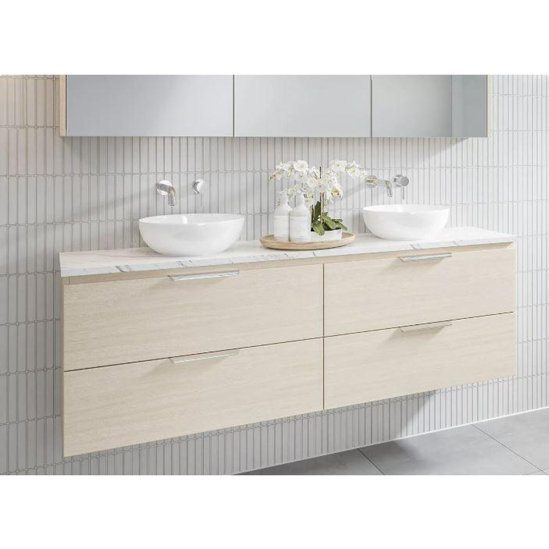Timberline Billie Vanity 450Mm Centre Wg Basin Silksurface Ac Top Wall Hung
