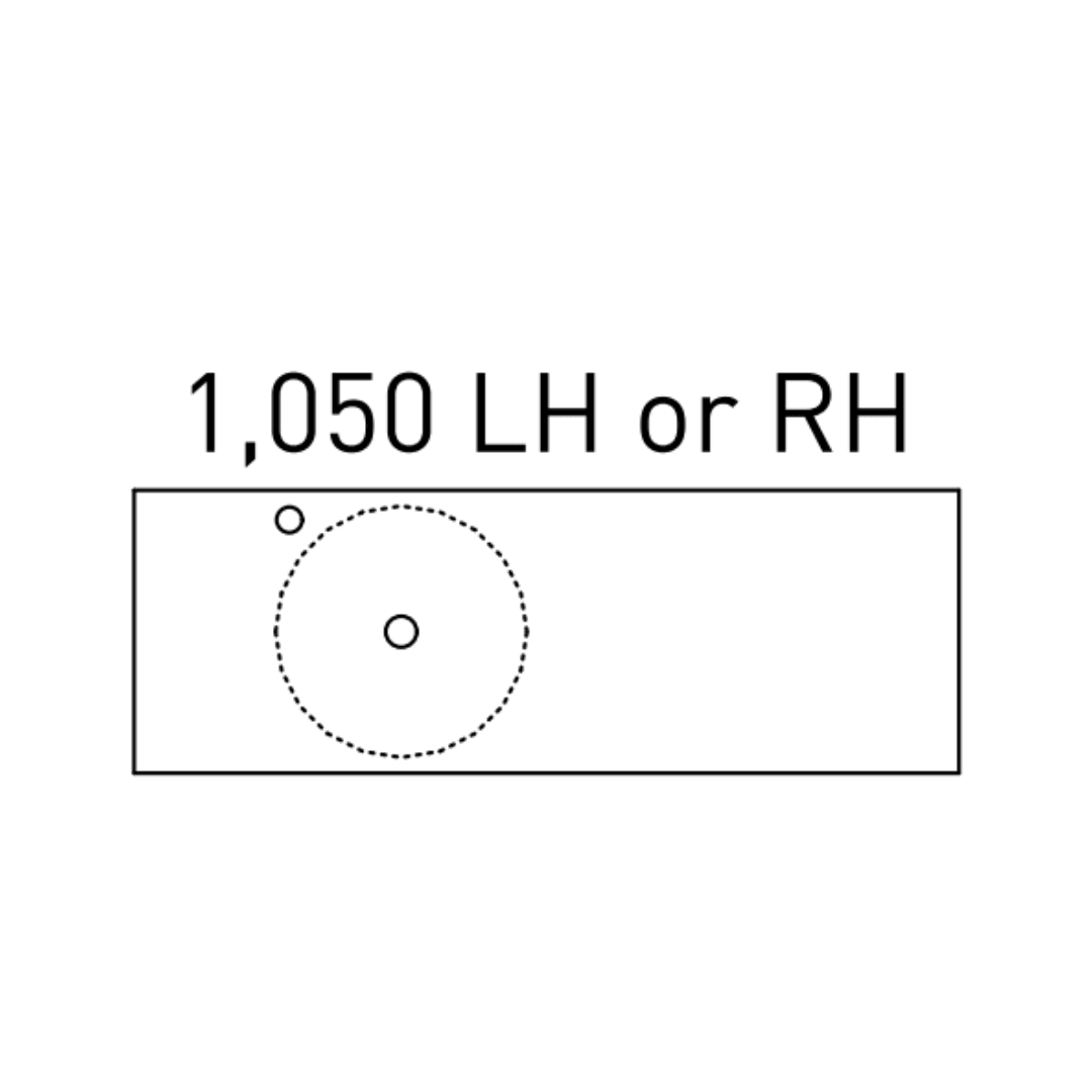 TIMBERLINE BILLIE VANITY 1050MM CENTRE WG BASIN SILKSURFACE AC TOP WALL HUNG