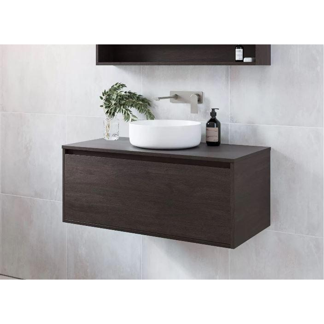 TIMBERLINE DELAWARE VANITY 600MM CENTRE BOWL 18MM LAMINATE TOP WALL HUNG