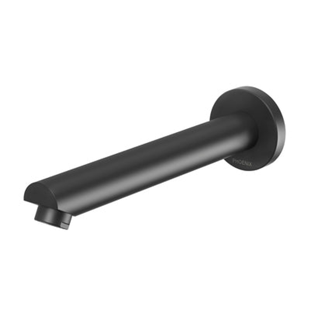 Phoenix Pina Wall Bath / Basin Outlet 180mm Matte Black 153-7620-10