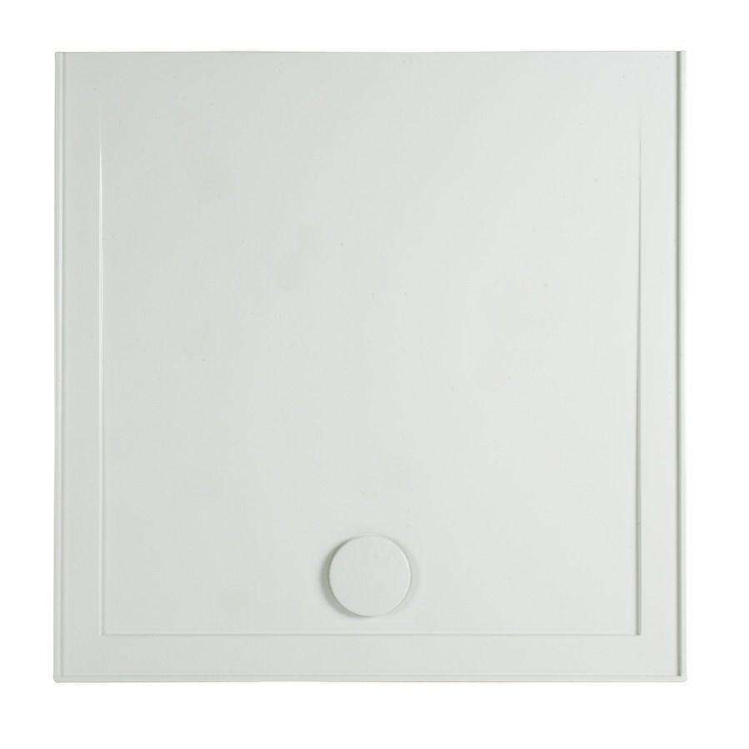 Aspire Lightweight Shower Base 900X900 Smc Cntr R/Outlt Wht