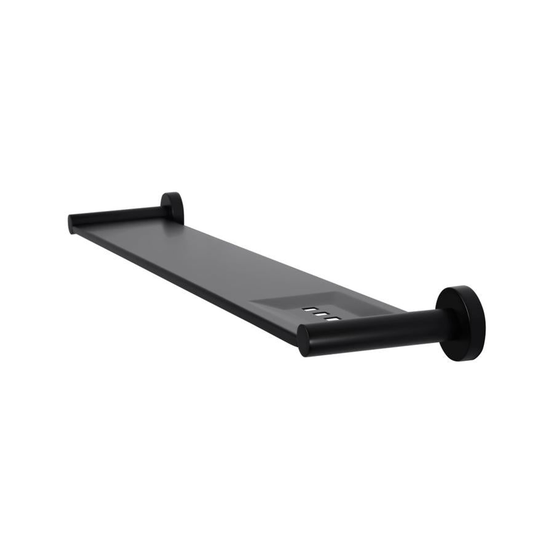 Meir Round Bathroom Shelf Matte Black