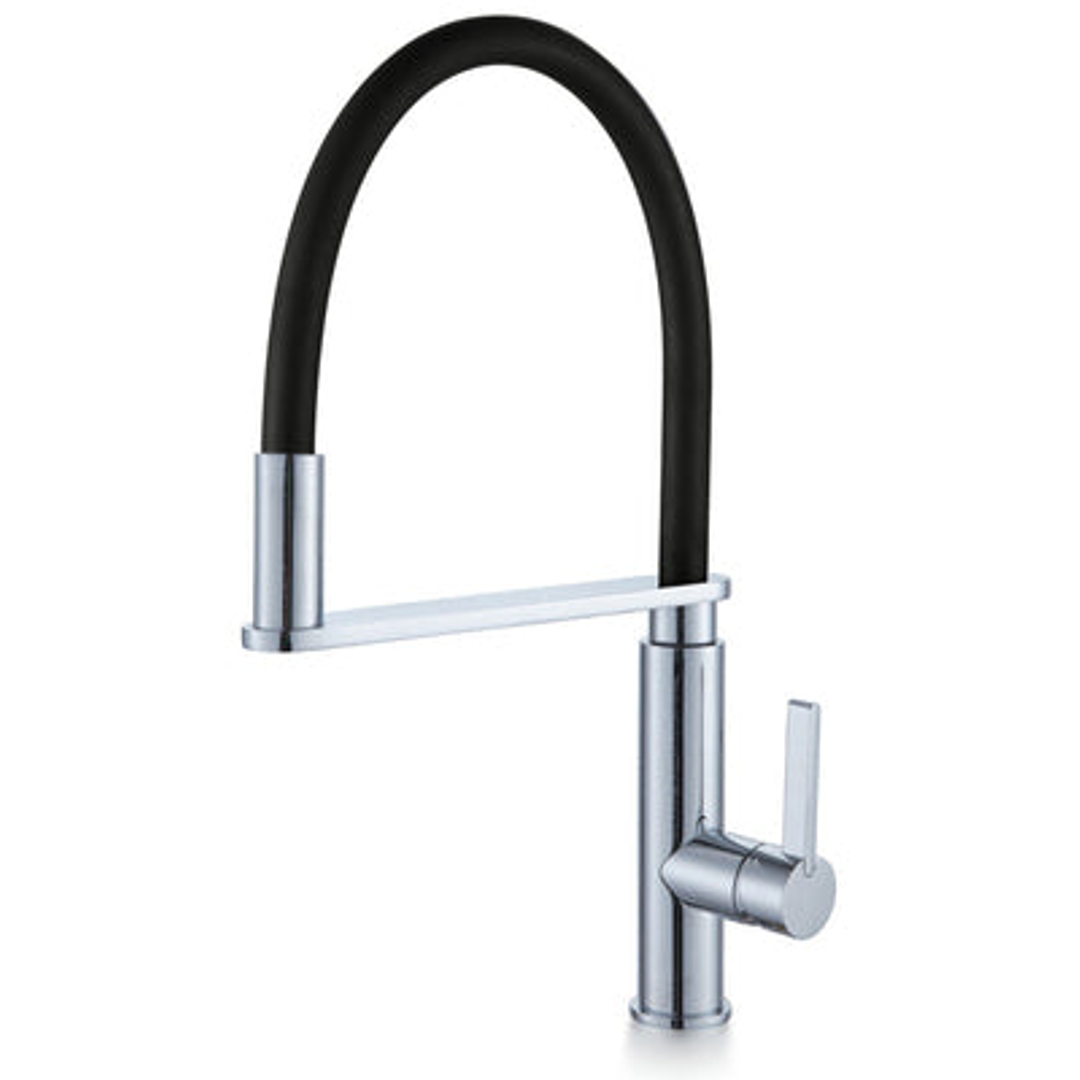 Ect Jess Sink Mixer Chrome With Black Hose Wt4079