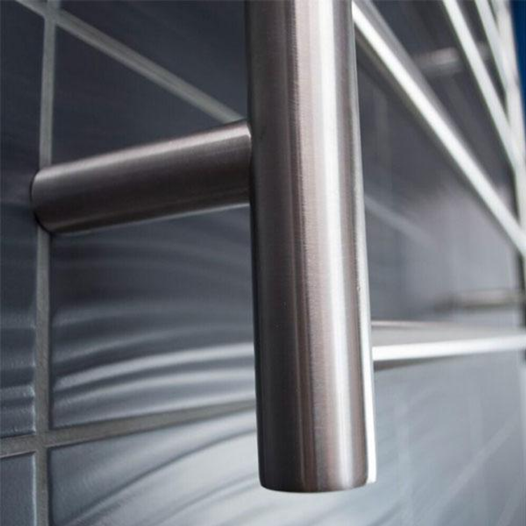 Radiant Round 6 Bar Non Heated Rail 700mmx830mm Brushed Stainless Steel