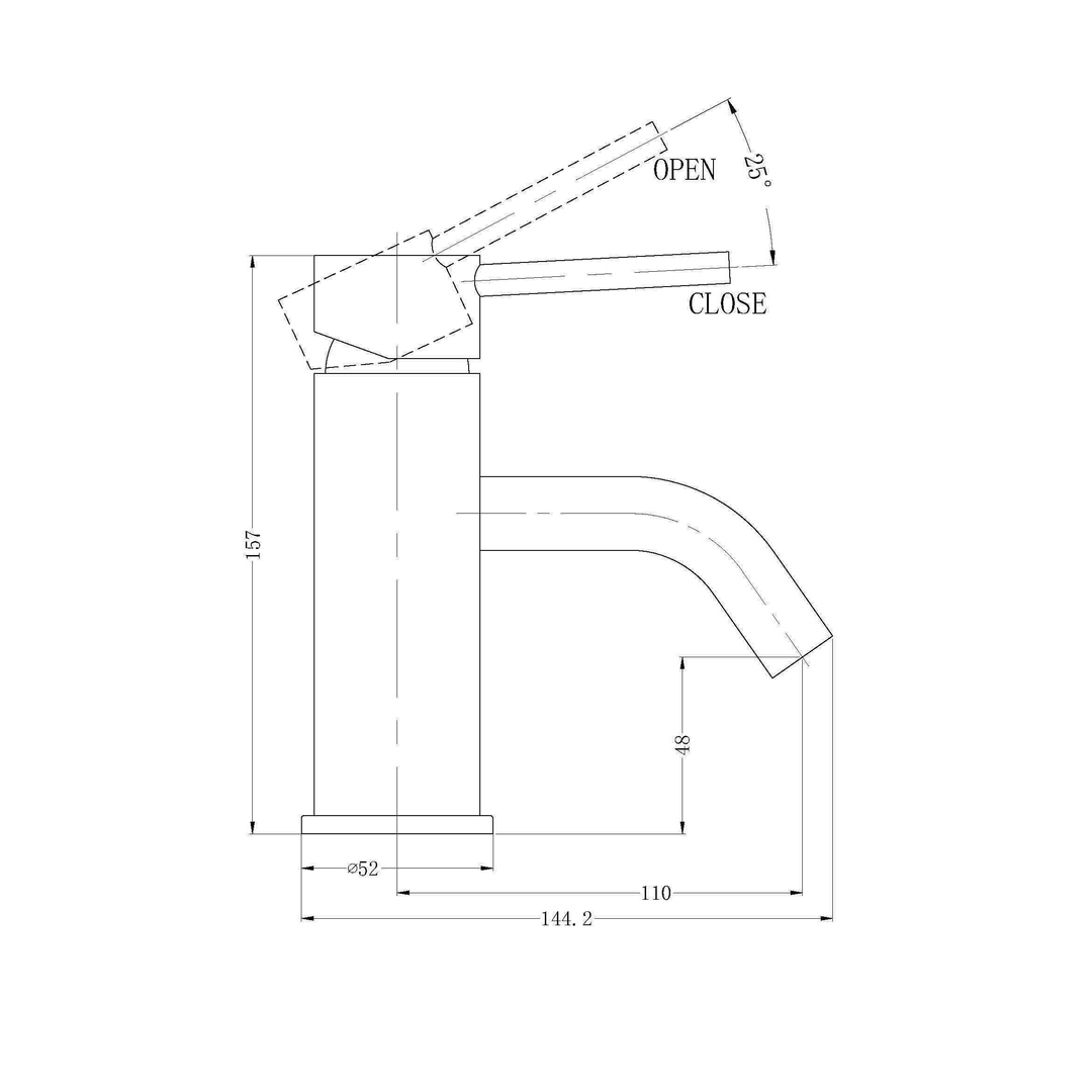 Dolce Basin Mixer Stylish Spout