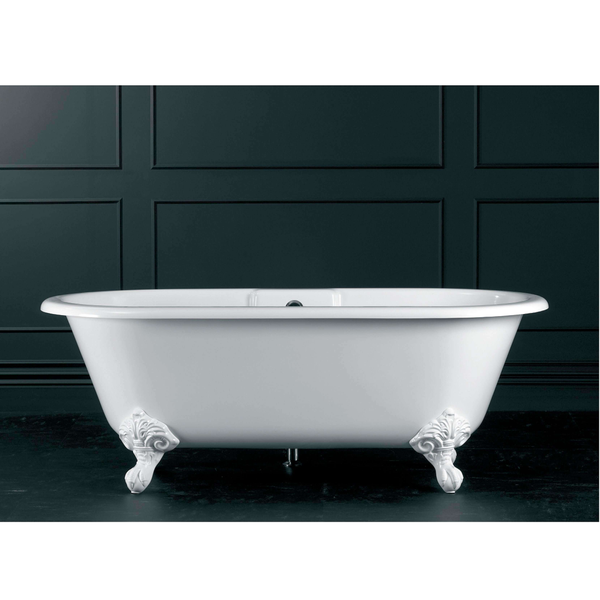 V+A Cheshire Freestanding Bath Adjustable White Metal Ball & Claw Feet 1744mm