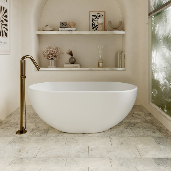 Cassa Design Egg Shape Bath Matte White 1690mm