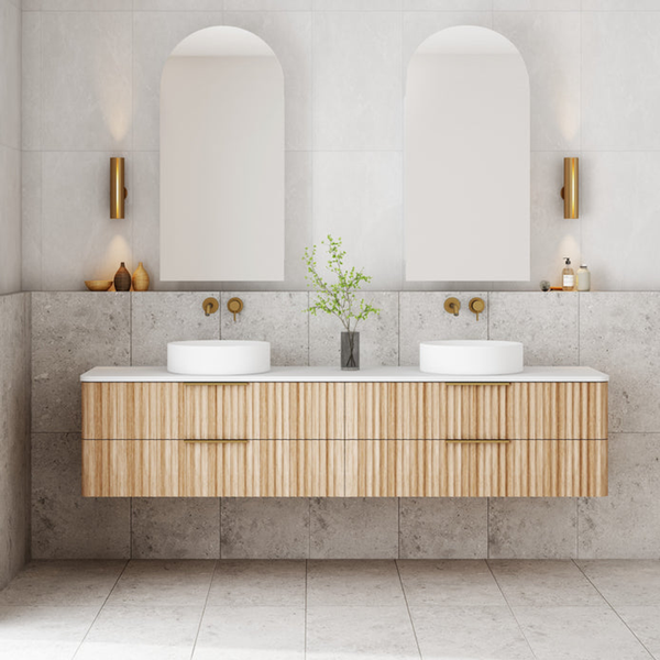 Cassa Design Gravity 1800 Wall Hung Vanity 4 Drawers Walnut