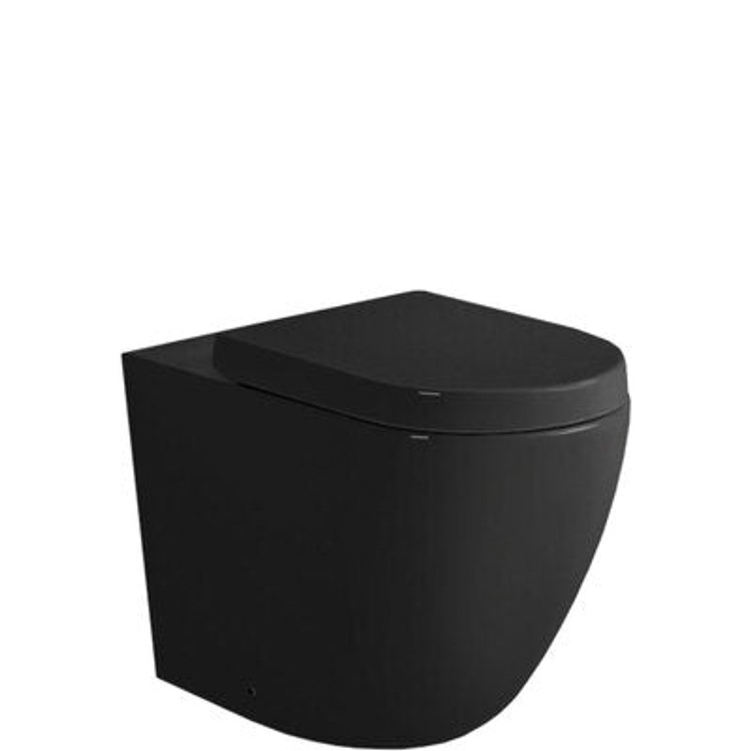 Fienza Back To Wall S Trap Matte Black Pan Inc Seat K002376Mba-Ps