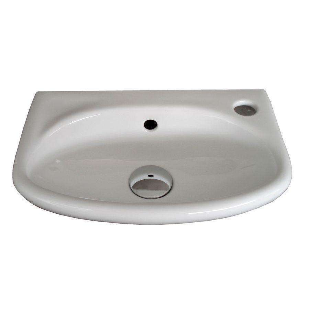 Aspire Unity Compact Wall Hung Basin 383X248 1 Tap Hole Rhs White **Sbc-