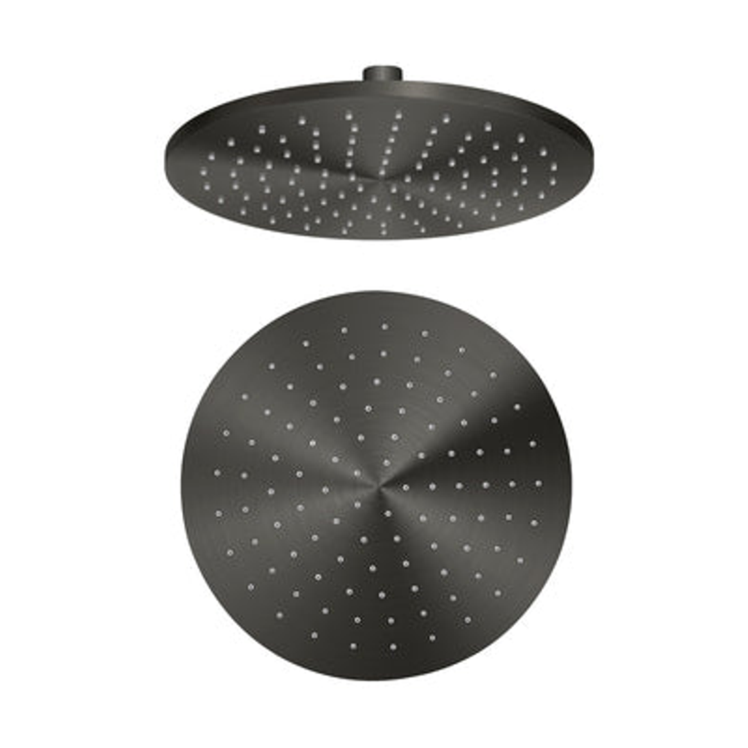 Aquas Air Brass Overhead Shower 250mm Round Gun Metal