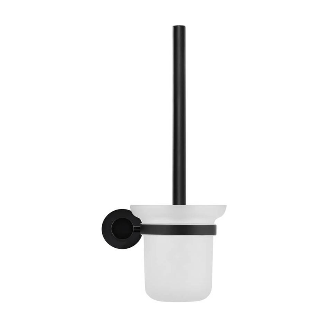 Meir Round Toilet Brush And Holder Matte Black