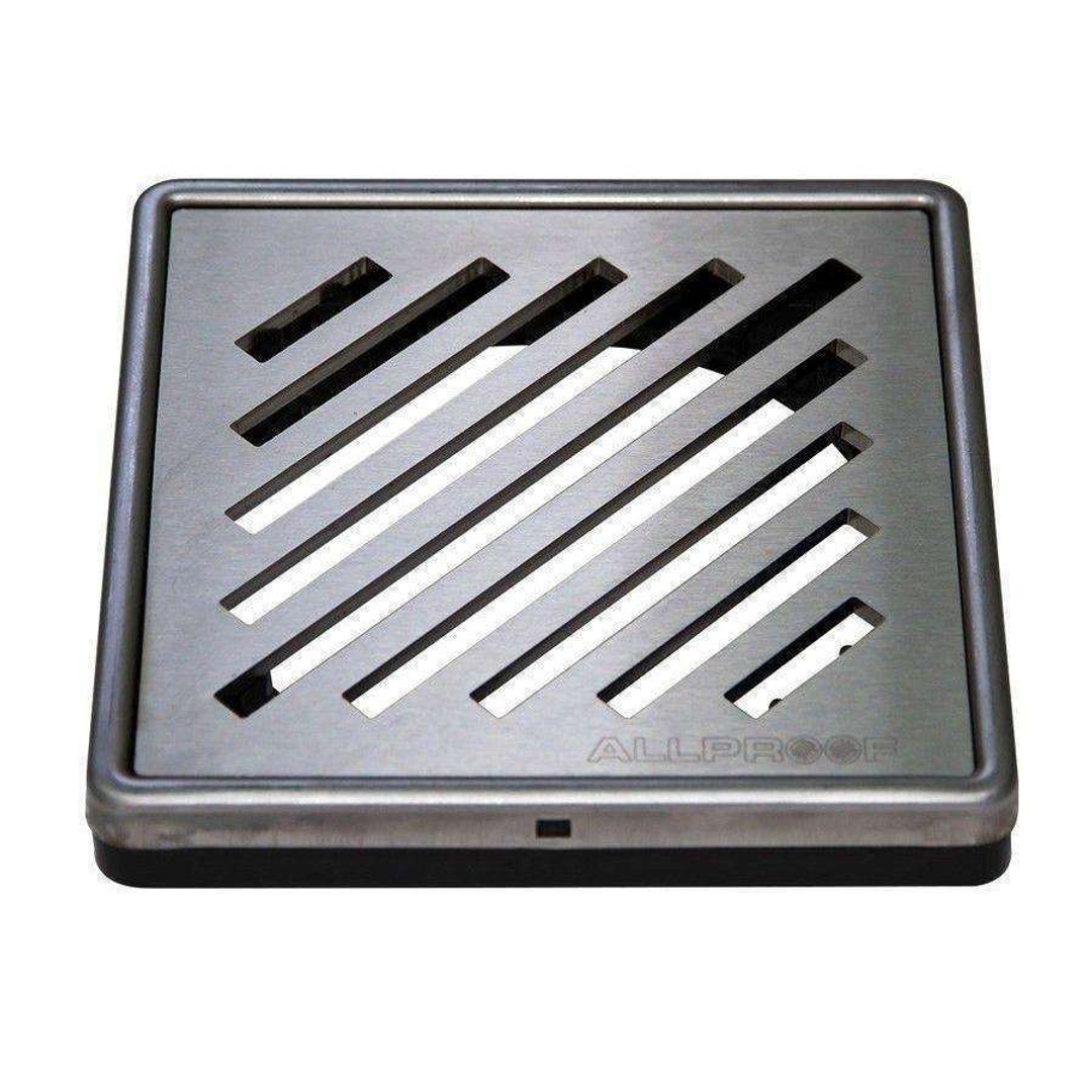 Allproof Elegance 100mm Cyclone S/S 6 Diagonal Fl Grate