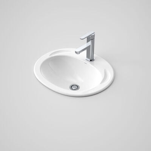 Caroma Concorde 500 Vanity Basin White 1 Tap Hole