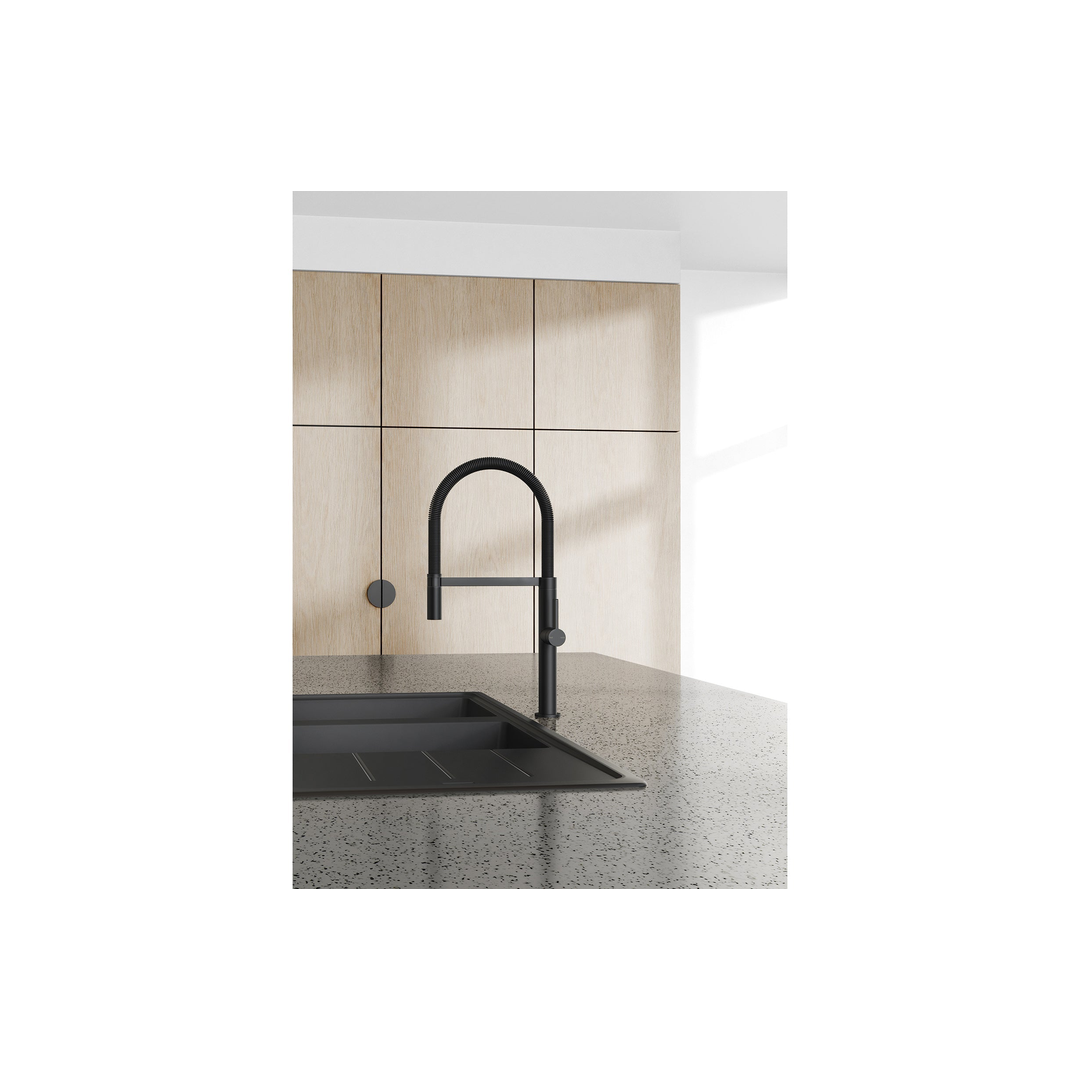 Phoenix Prize Flexible Coil Sink Mixer - Matte Black