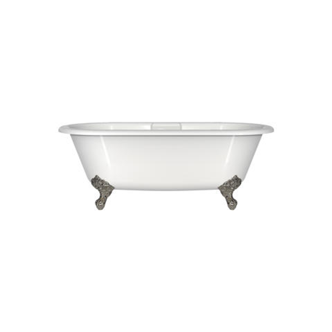 V+A Cheshire Freestanding Bath Adjustable Polished Nickel Ball & Claw Feet 1744mm