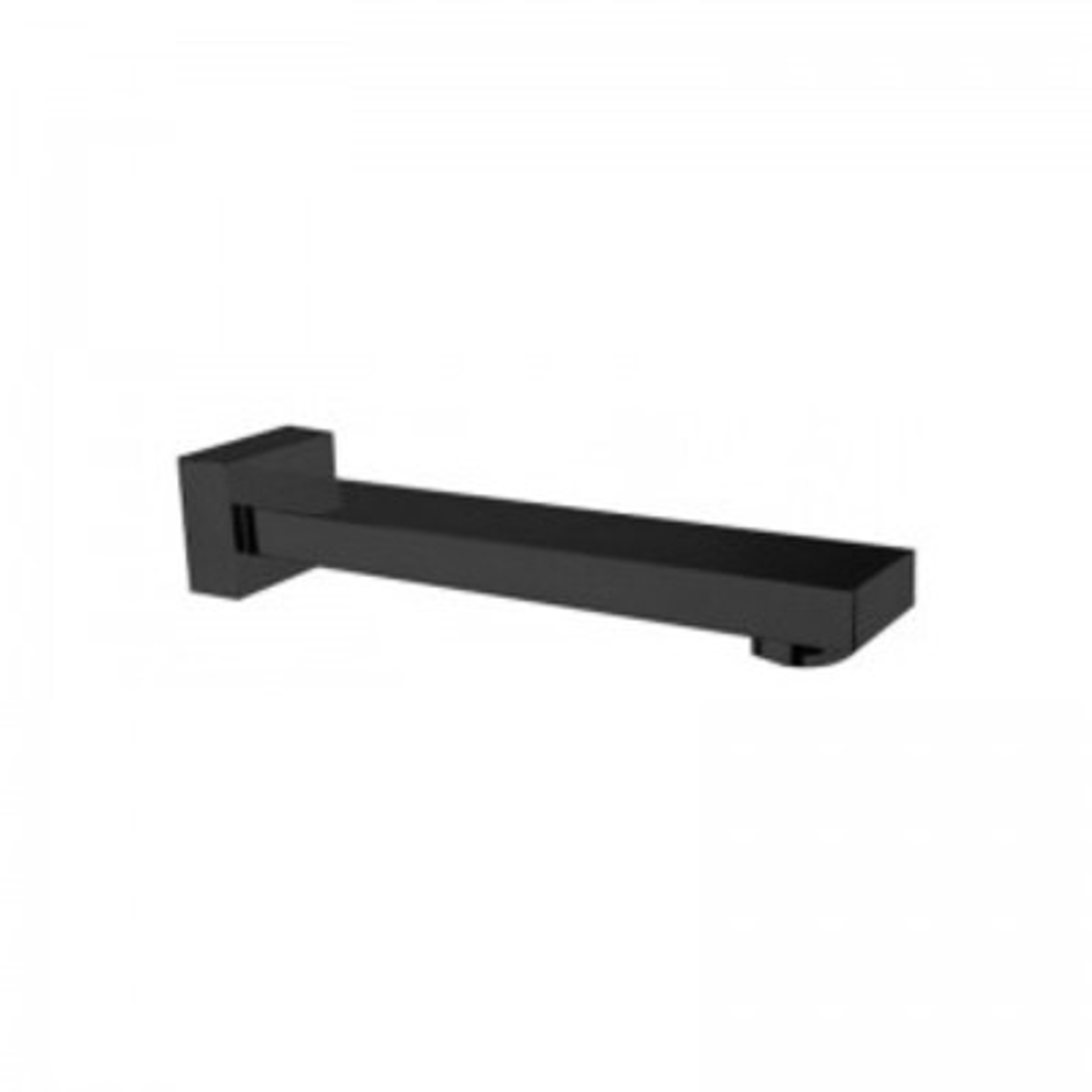 Bestlink Nautica Matt Black Sq Bath Spout 200mm Cp-E4003-0Bk