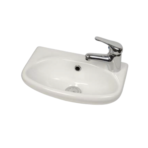 Aspire Unity Compact Wall Hung Basin 383X248 1 Tap Hole Rhs White **Sbc-