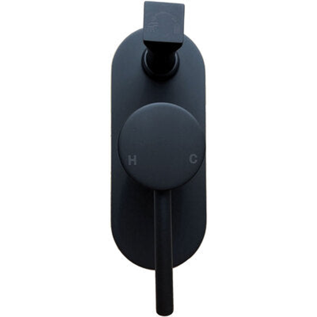 Hustle Wall Divertor Mixer: Matt Black(Fienza P#:225102B)
