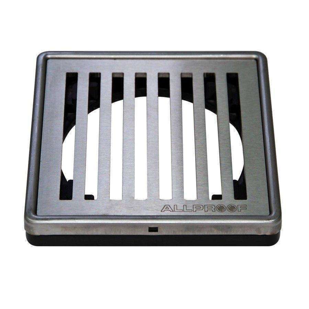 Allproof Elegance 100mm Cyclone S/S 5 Straight Fl Grate