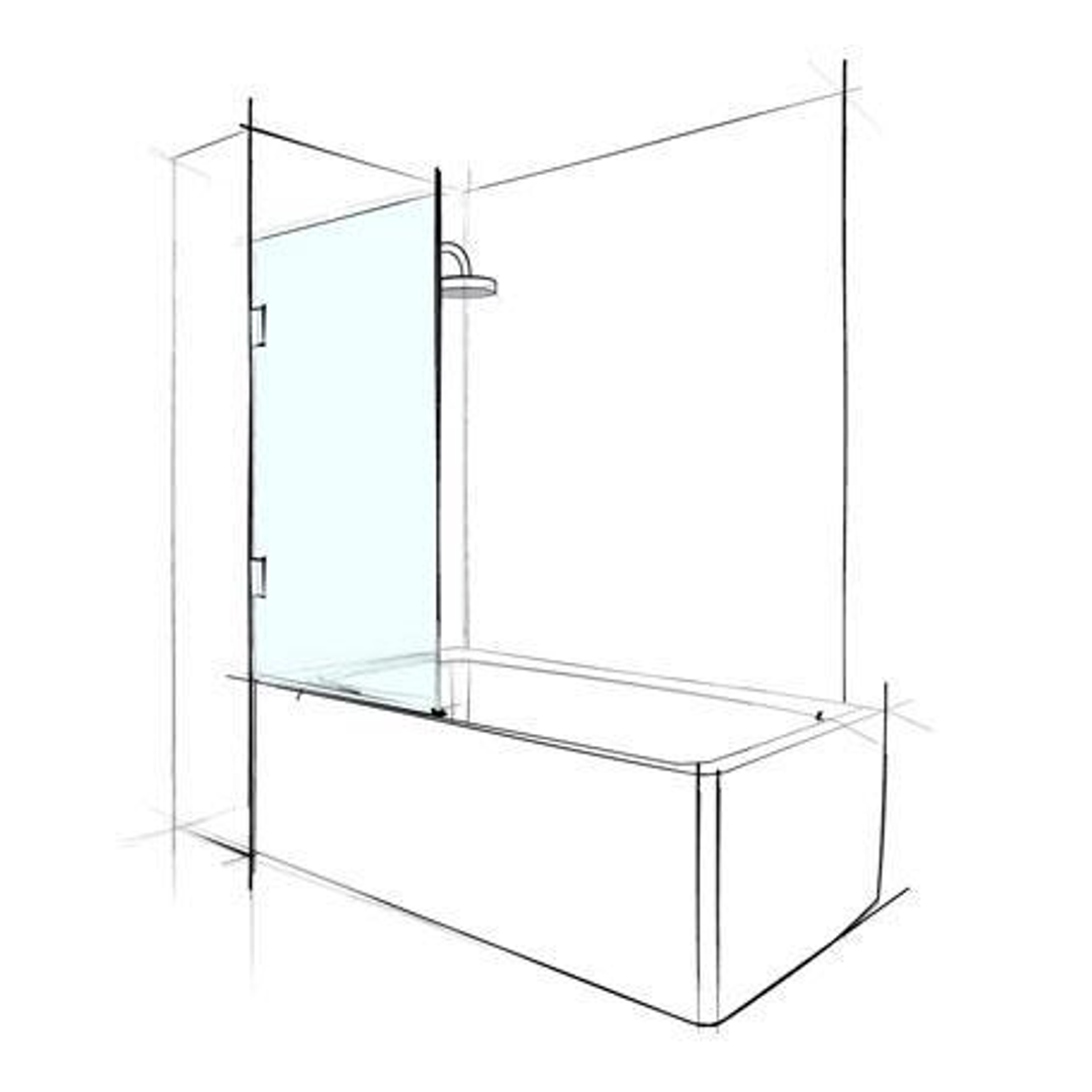 Over Bath Hinged Shower Screen