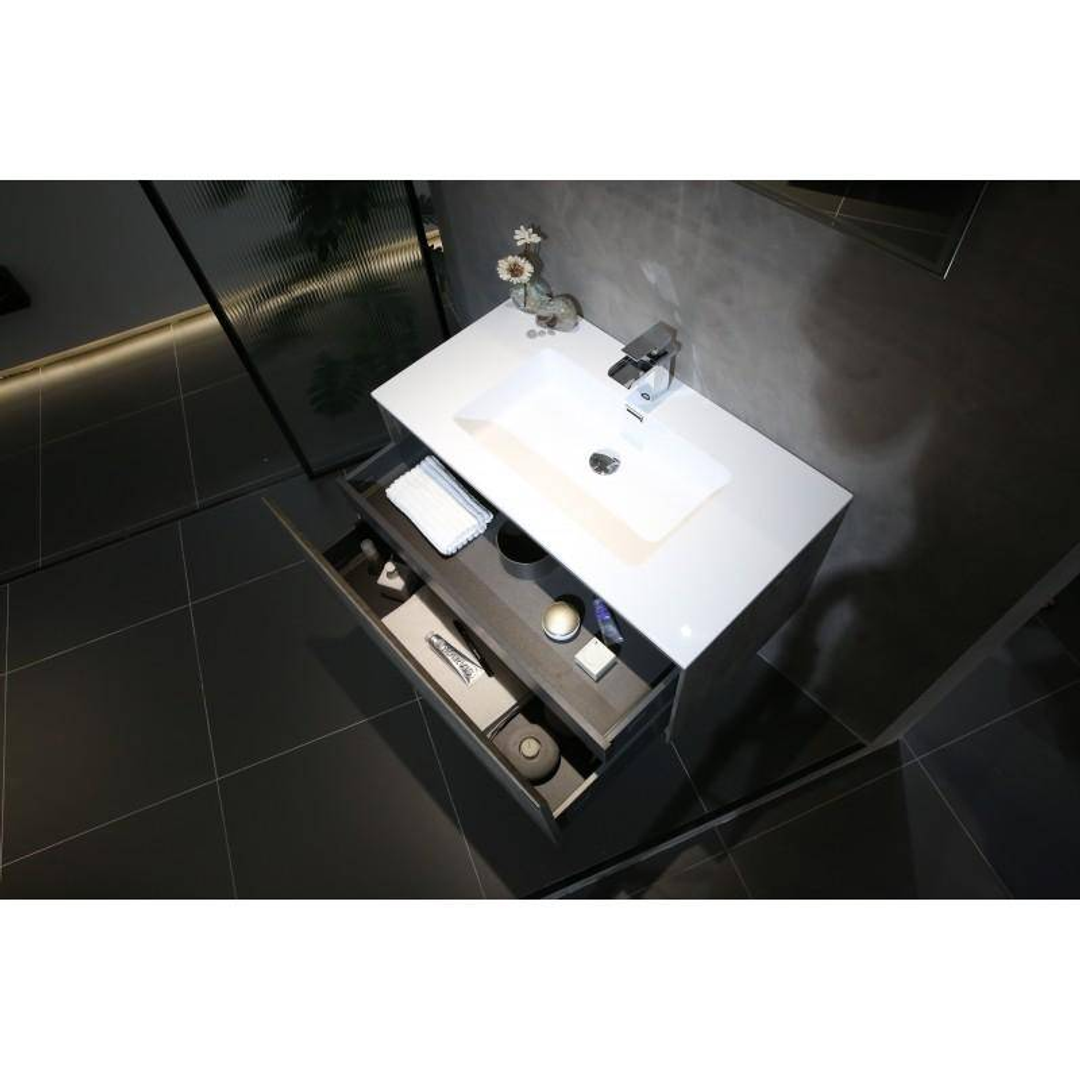 Belbagno Prado 900mm Wall Hung Vanity Maple Oak 900 X 480 X 450