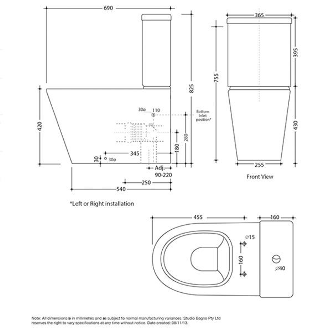Studio Bagno Manhattan Rimless Toilet Suite