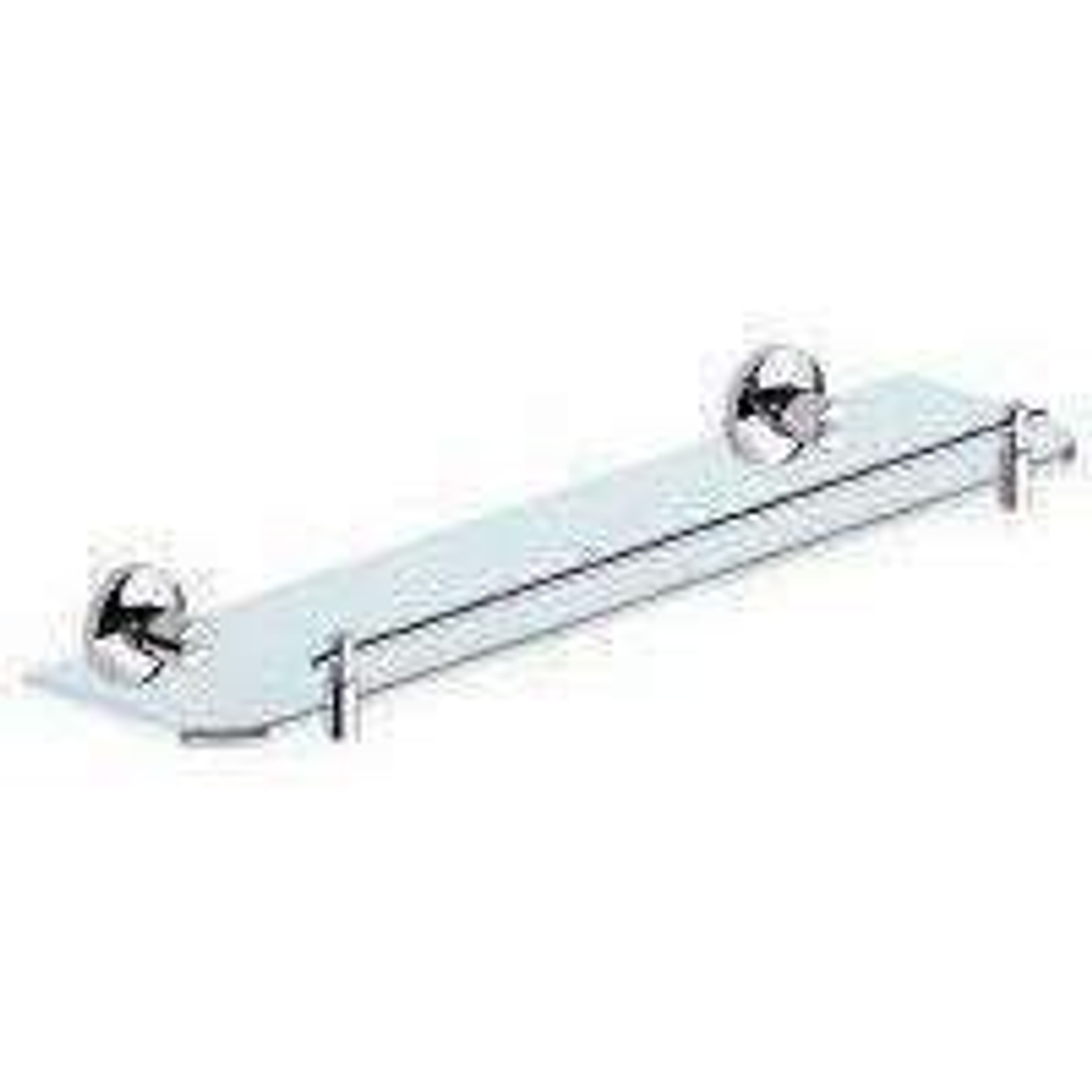 Con-Serv 100 Series Glass Shelf With Barrier Chrome Ba108C