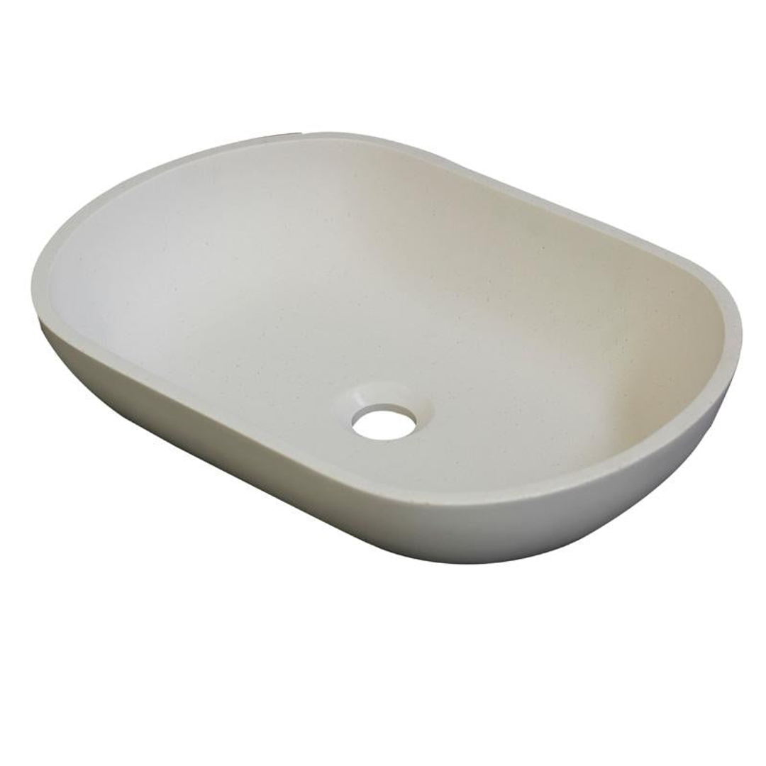 Positano Oval Solid Surface Basin Pebble
