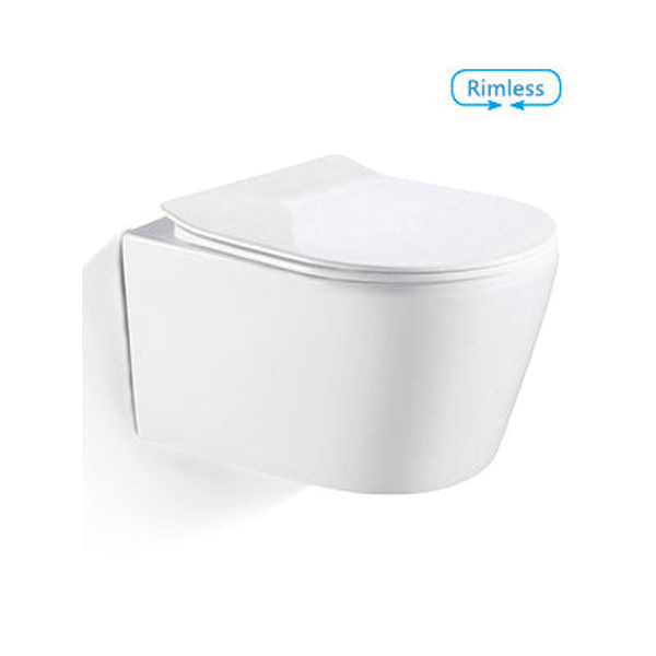 Bnk Naga Bl-104N-Wht Rimless Wall Hung Pan Only
