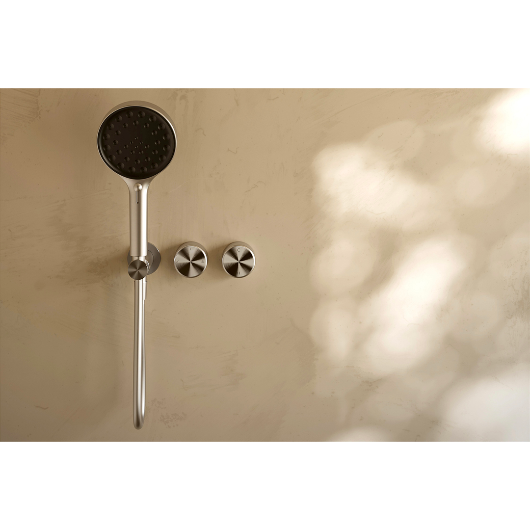 Nero Serenity Progressive Shower System Carrara Handle & Serenity Hand Shower Brushed Gold