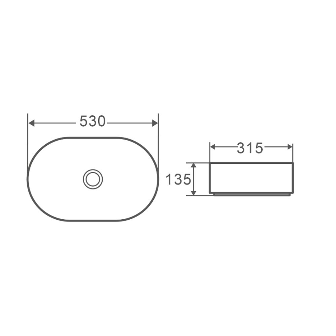 Zenmo Milan Above Counter Basin in Speckled Finish WB3153SP