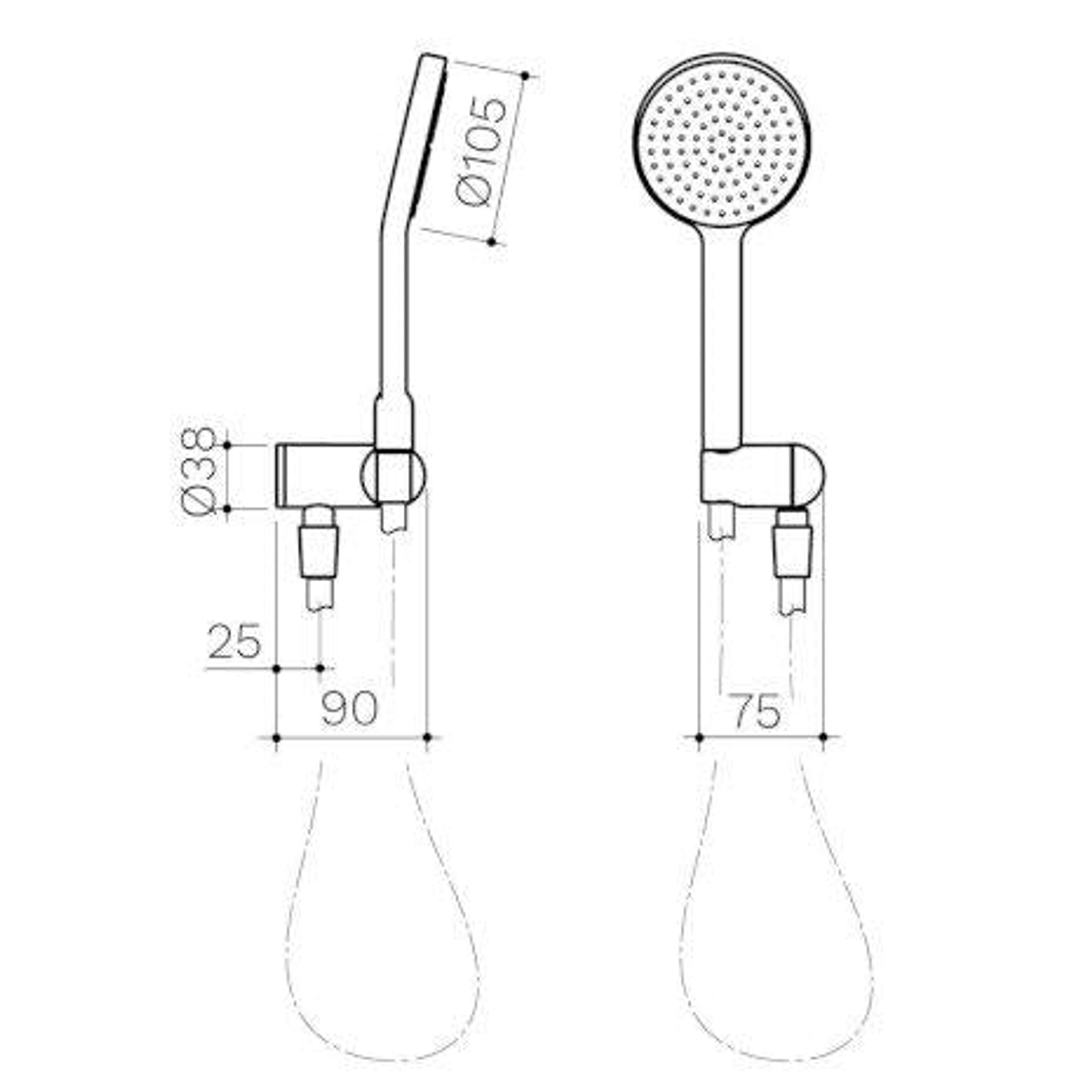 Clark Round Hand Shower - Matte Black