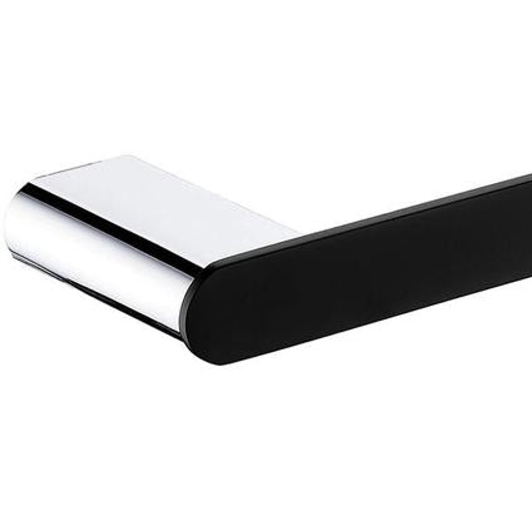 Fienza Lincoln Black & Chrome 900mm Single Towel Rail 86001900