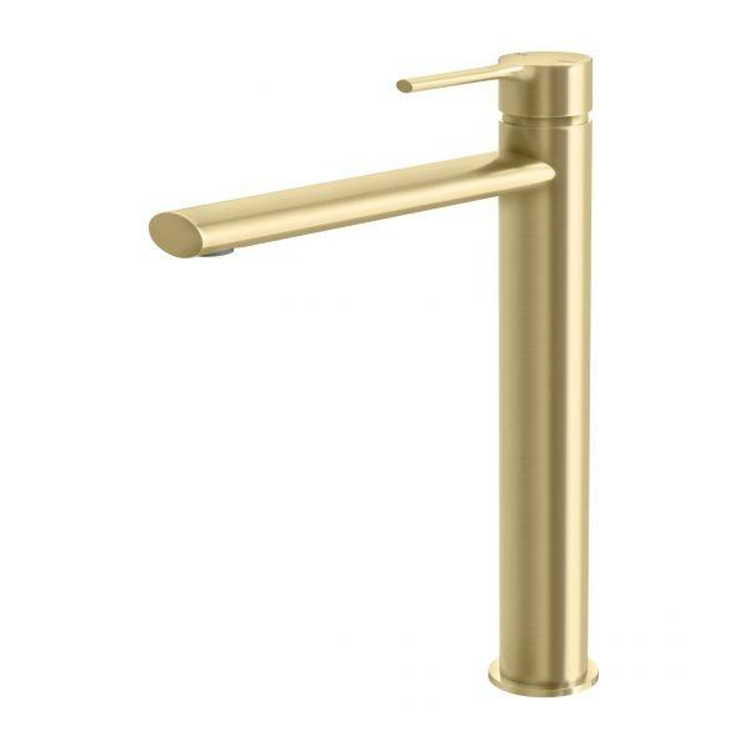Phoenix Vivid Slimline Oval Vessel Mixer Brushed Gold