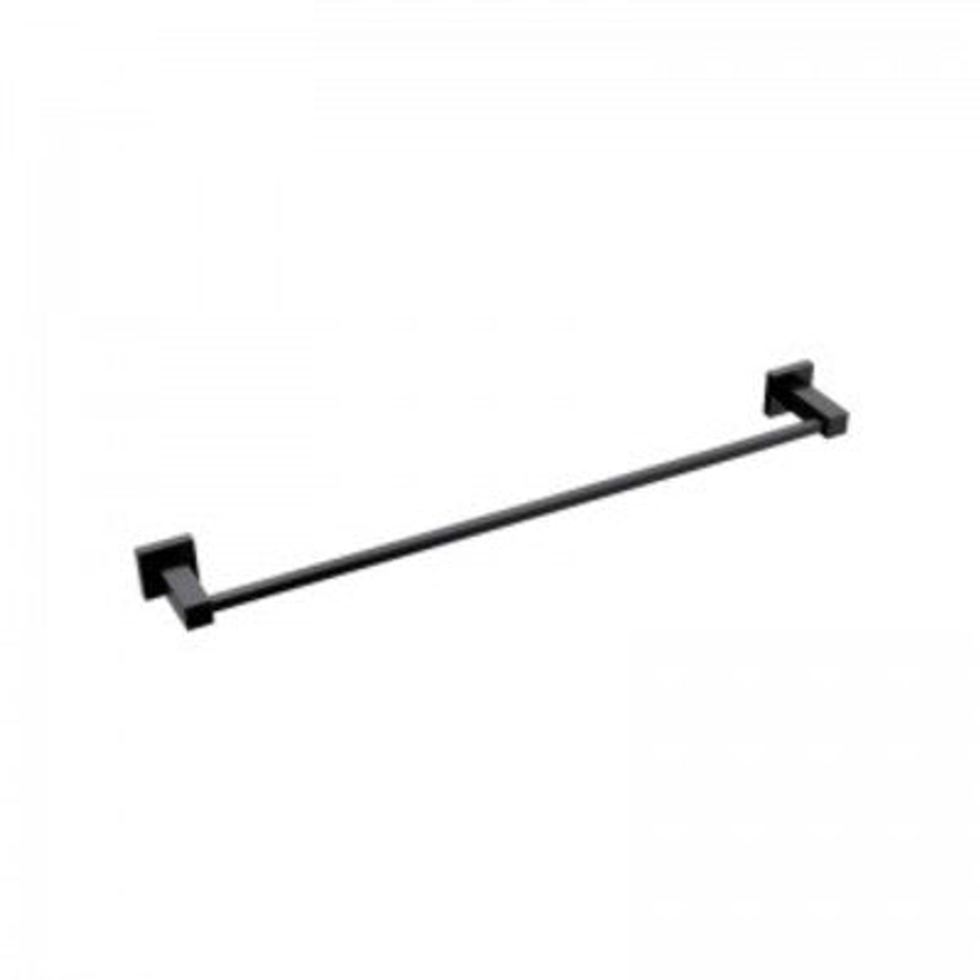 Bestlink Nautica Matt Black Square Single Towel Rail 6024Bk
