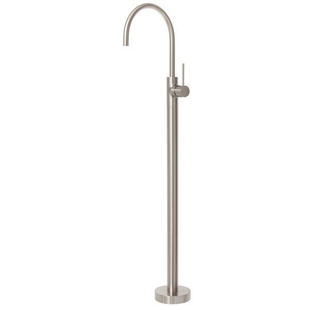 Phoenix Vivid Slimline Floor Mounted Bath Mixer-Brushed Nickel