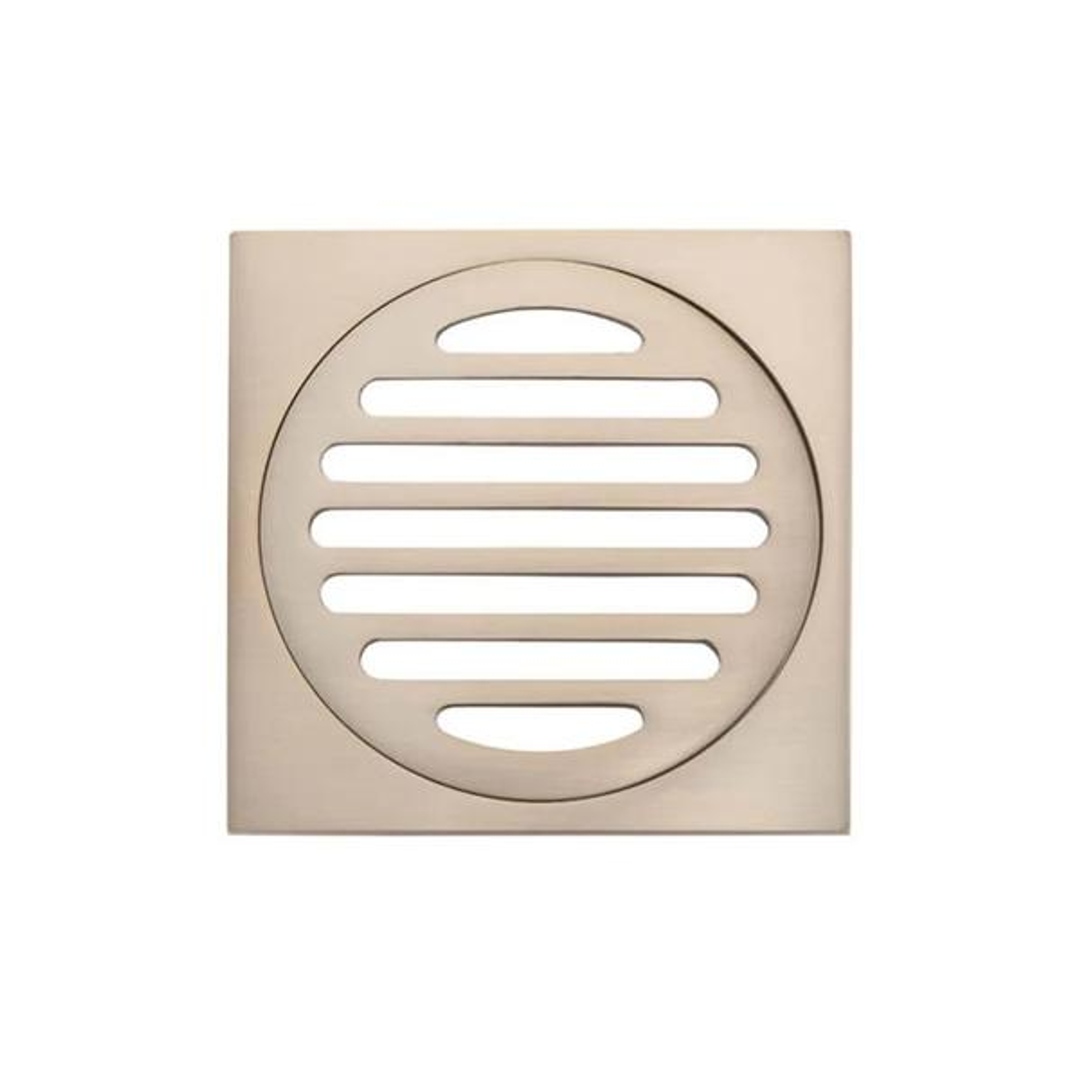 Meir Square Floor Grate Shower Drain 100Mm Outlet Champagne