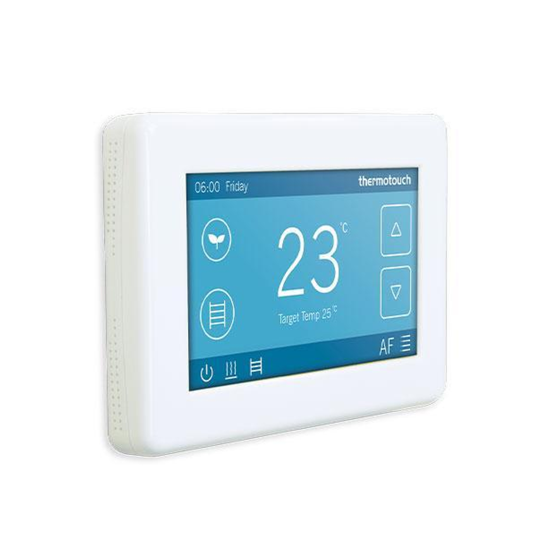 Thermogroup THERMOTOUCH 4.3DC DUAL THERMOSTAT 16A + 5A MAX LOAD - WHITE(THERMOGRP P#:5245)