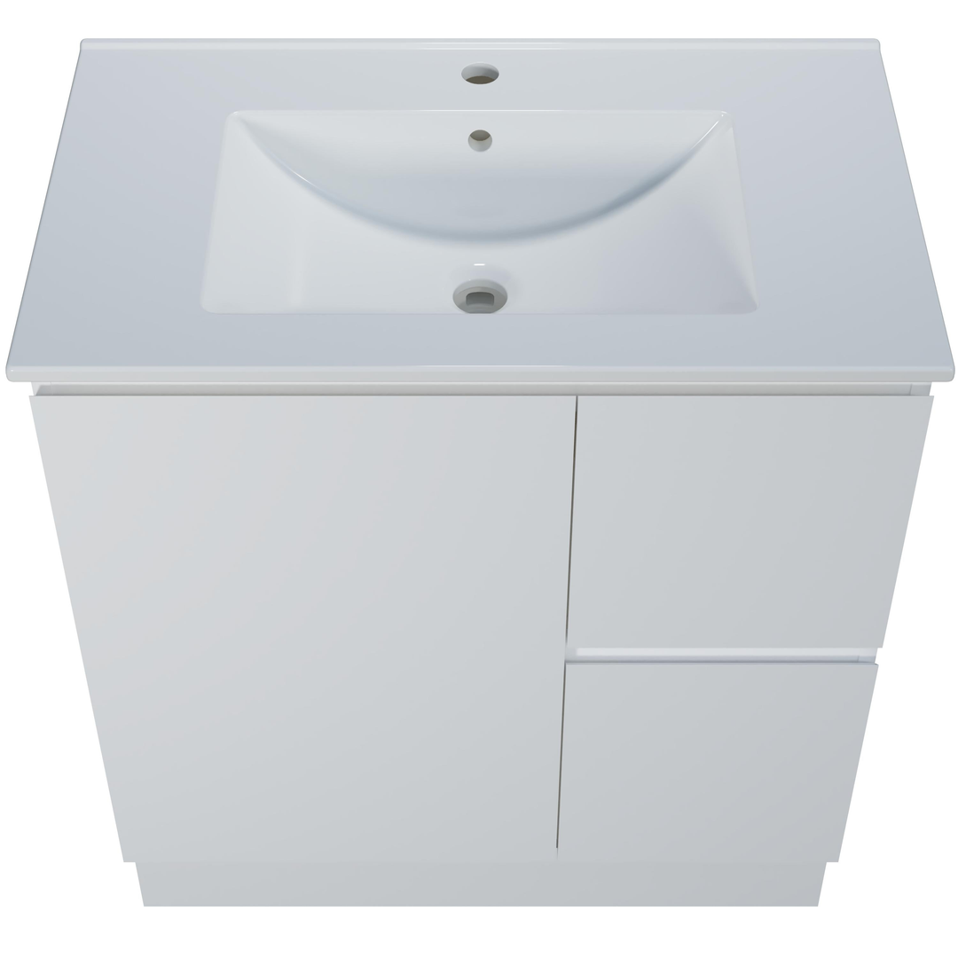 Harmony Vanity 750mm, Centre Bowl Alpha Top, Floor Standing