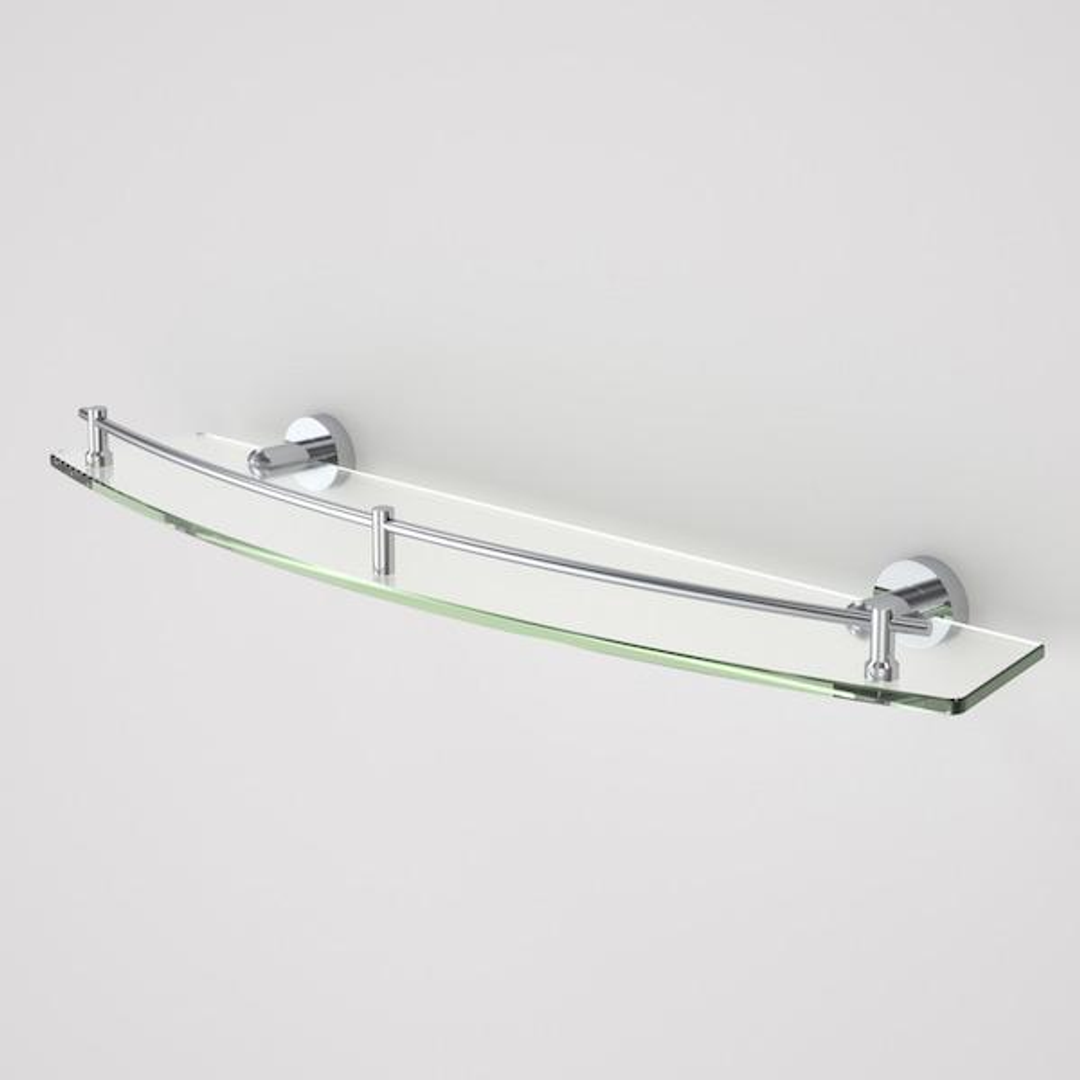 Caroma Cosmo Metal Glass Shelf - Single Chrome