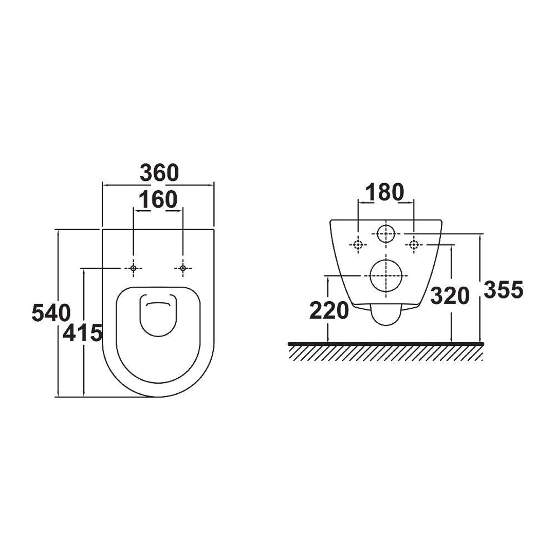 Emma Wall Hung Pan Soft Close Seat(Streamln P#:301724)