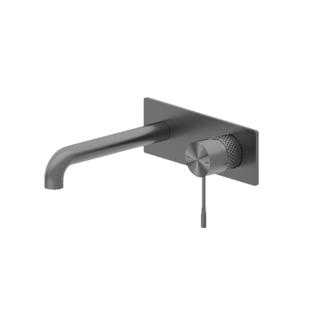 Opal Wall Basin/Bath Mixer Gunmetal