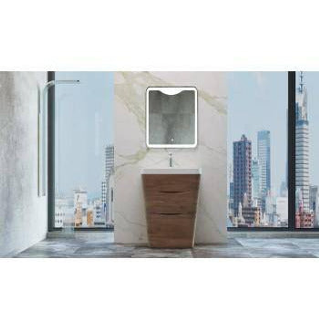 Belbagno Piramid 800mm Floor Standing Vanity White Oak 800 X 520