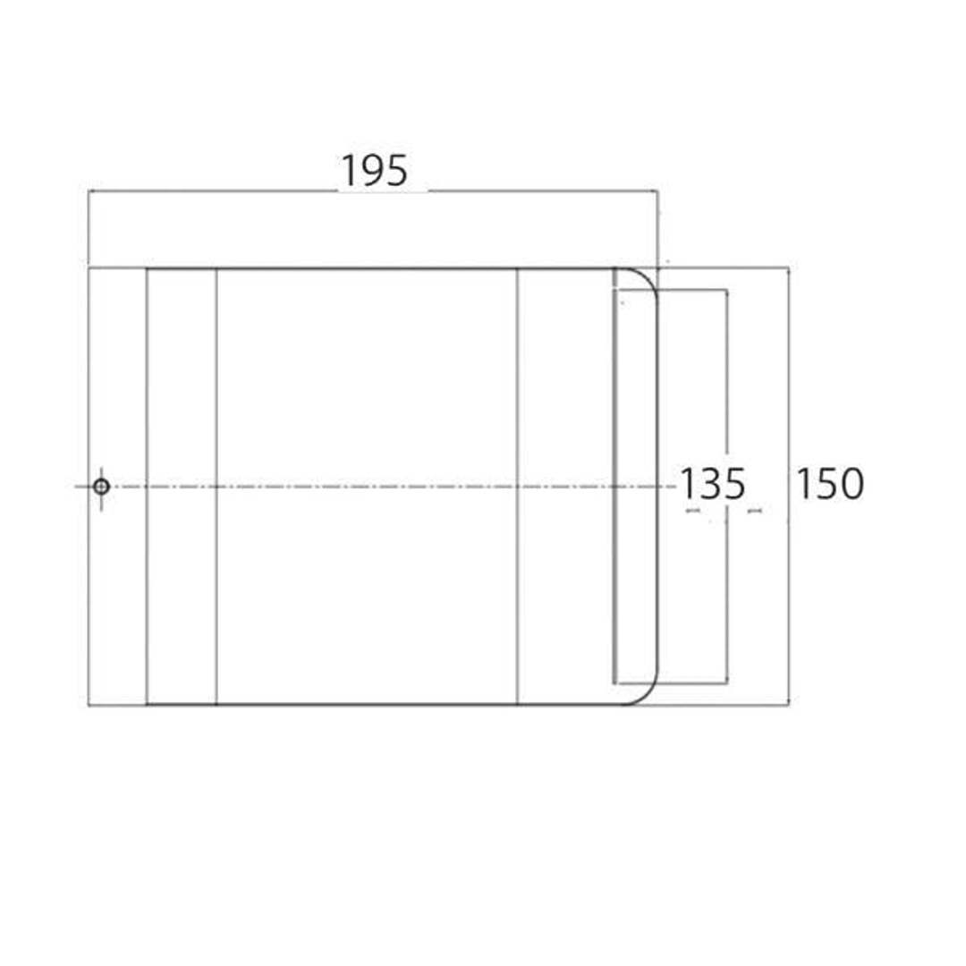 Fienza Harmon Waterfall Bath Outlet - Matte Black