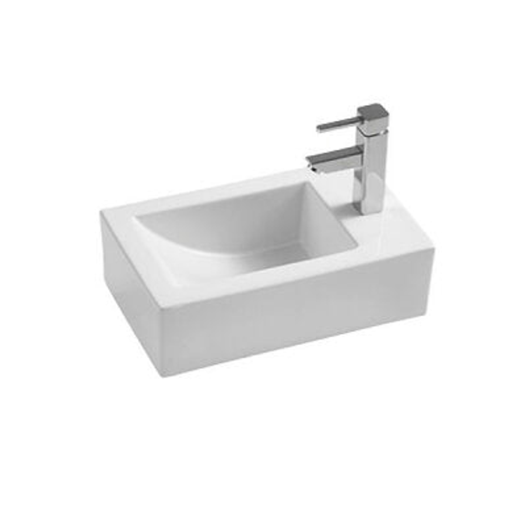 Bnk Naga Apb-04465-Wh Wall Hung Basin 465 X 285 X 170mm Gloss White