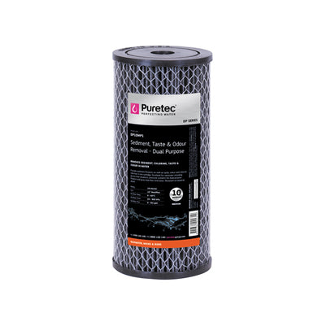 Puretec Dual Purpose Maxi Plus Carbon Cartridge 10' 10Um Dp10Mp1