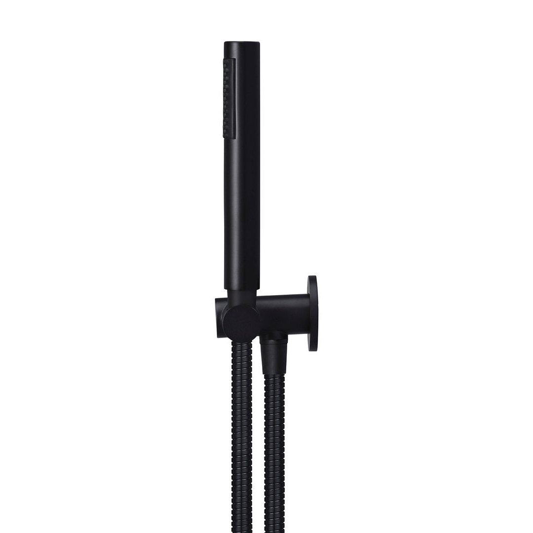 Meir Round Hand Shower On Swivel Bracket Matte Black